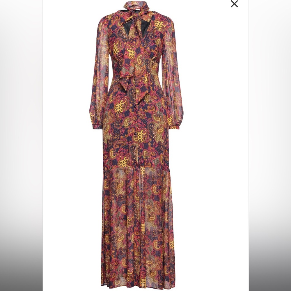 Dondup Multicolor Paisley Maxi Dress